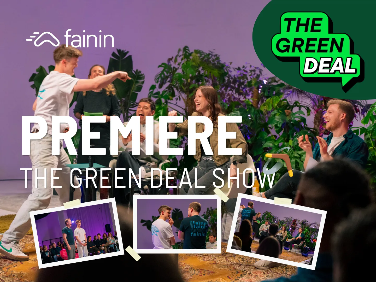 Maximilian Lehmann in der Premiere der Green Deal Show